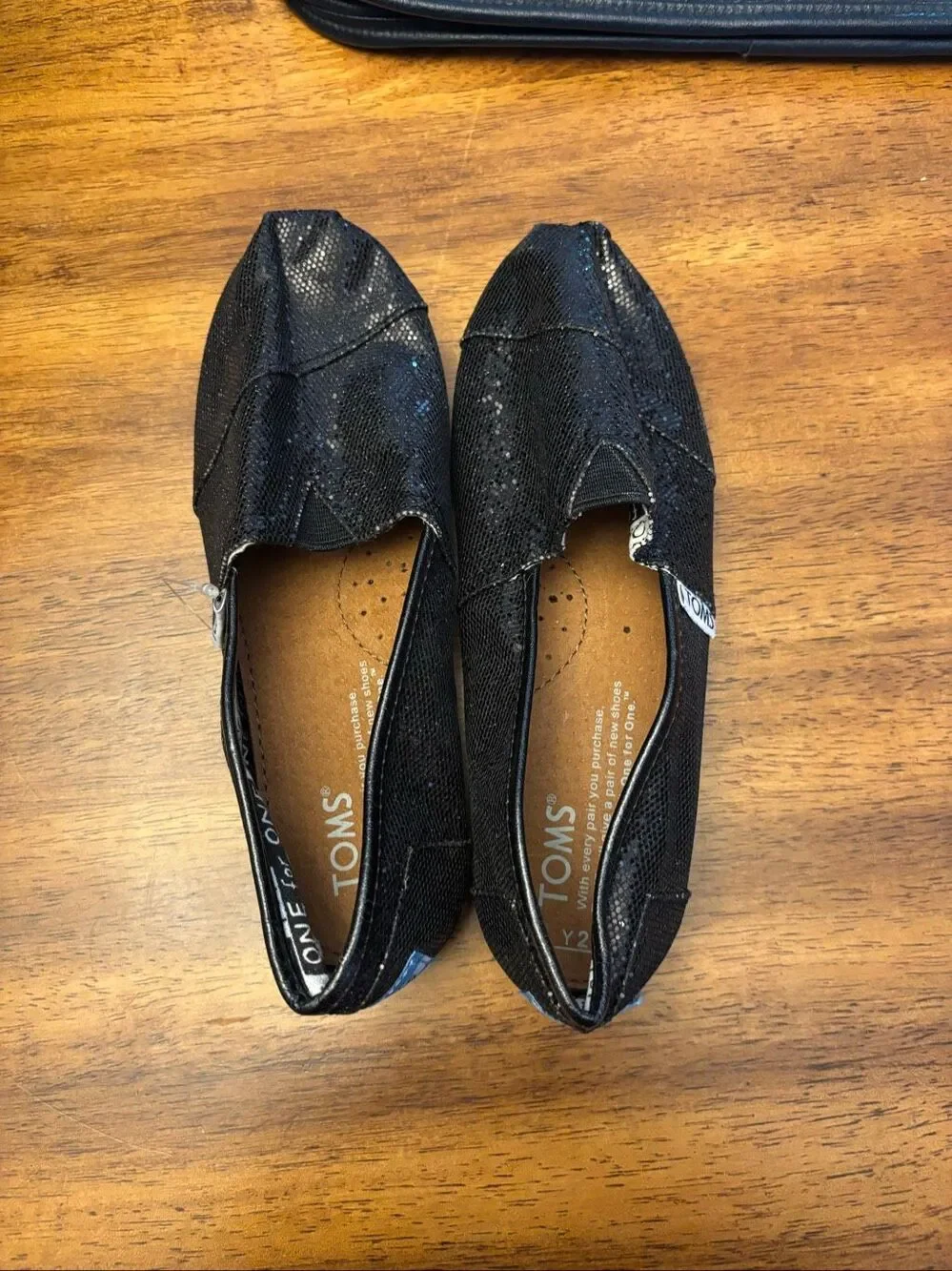 Toms black sparkly