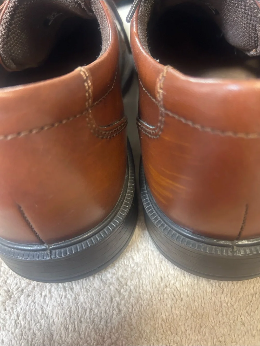 ECCO MENS HELSINKI CLASSIC OXFORDS. Chestnut leather. Size 42 (8/8.5) NICE