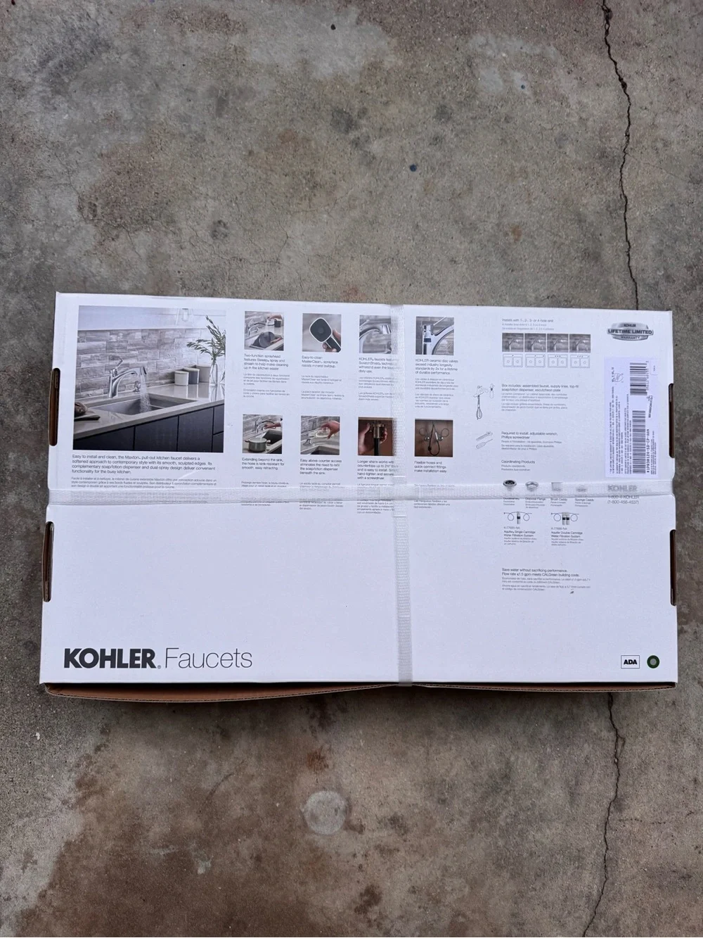 New Kohler Maxton Pull-Out Kitchen Faucet R30124-SD-CP