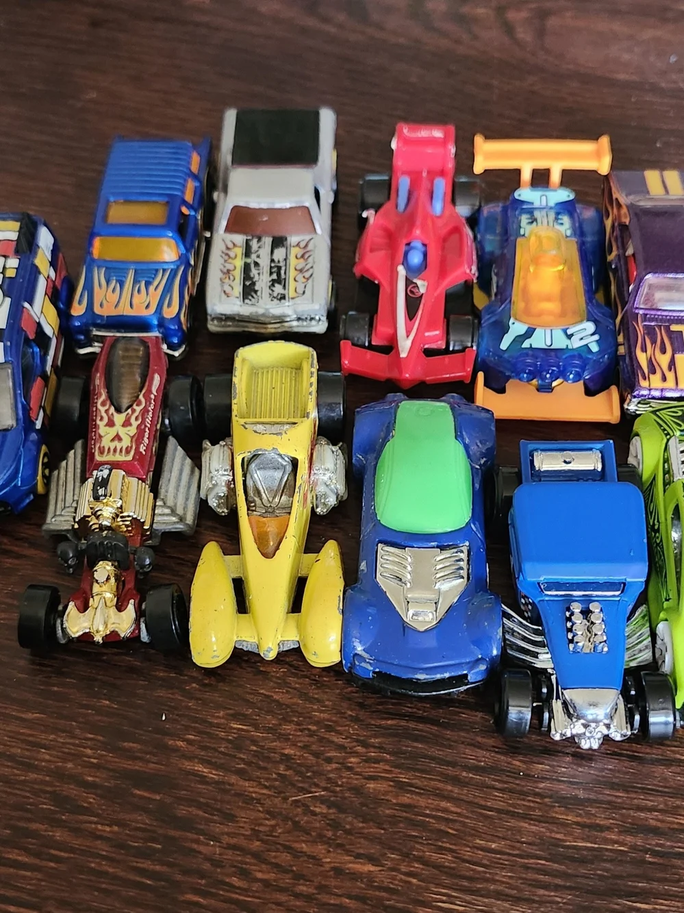 Hot Wheels Mixed Color Kids Toy Car Set - Blue, Yellow, Red, Green