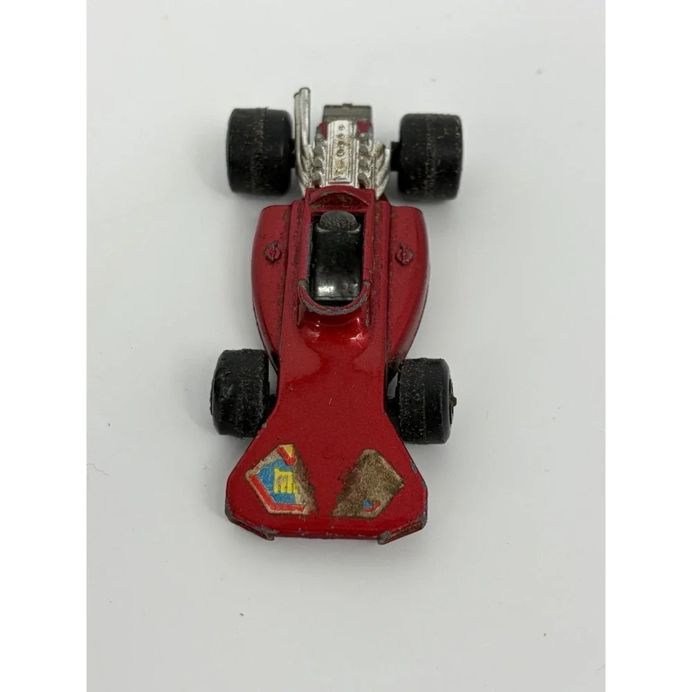 Vintage Lot of 4 Matchbox Vehicles No 12 Big Bull Bulldozers Tank Dragster