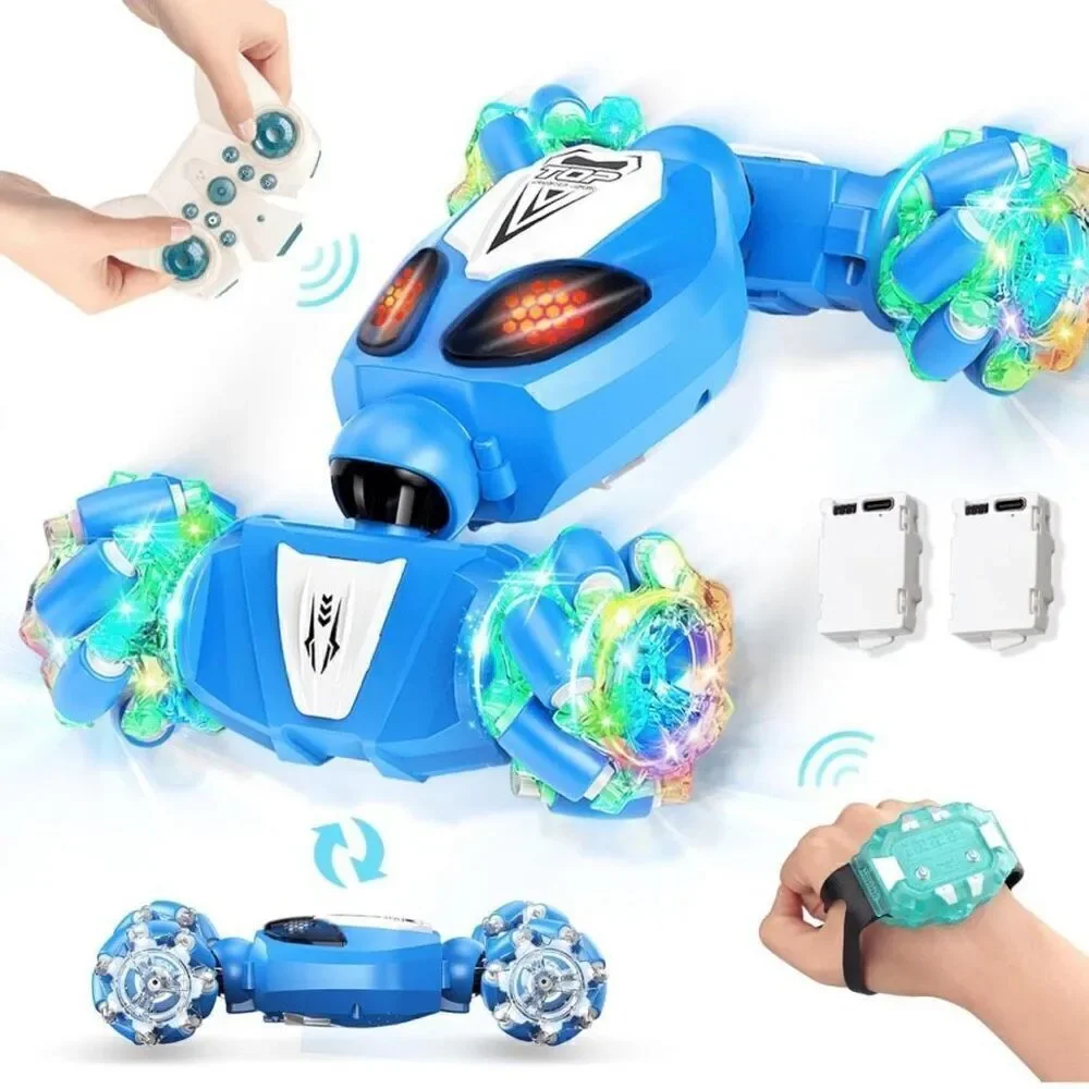 Sensing RC Stunt Car Birthday Gifts Toys for Kids Blue Remote Control Car New