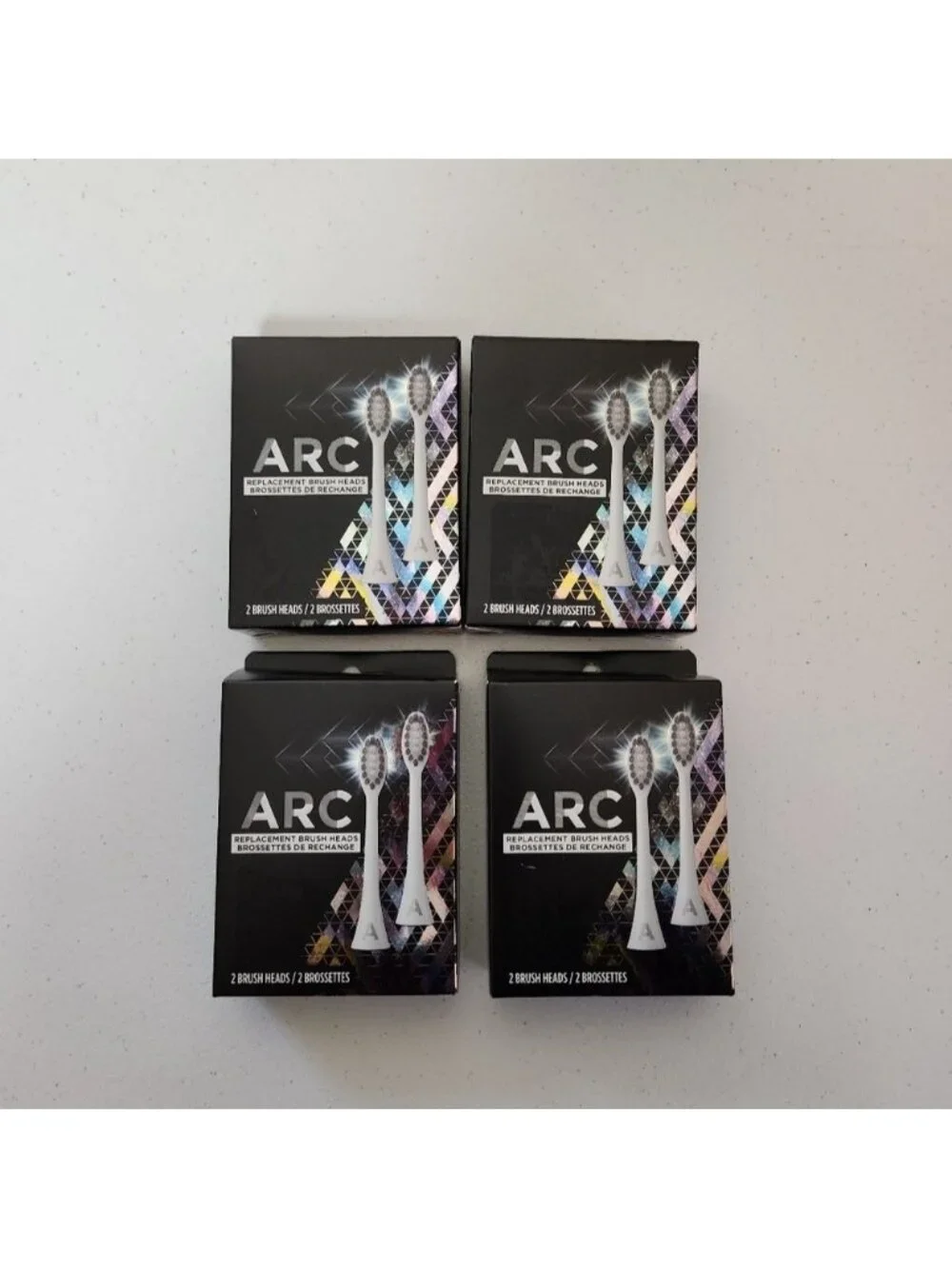 LOT 4 ARC Replacement Toothbrush Heads Oral Care Electric Sonic Brush WHITE NEW
