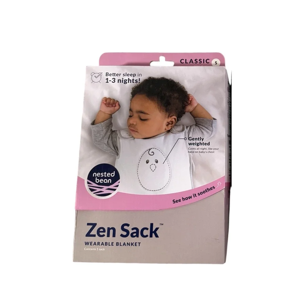 Lot of 2 Nested Bean Zen Sack Classic Weighted Wearable Blanket White Size Small