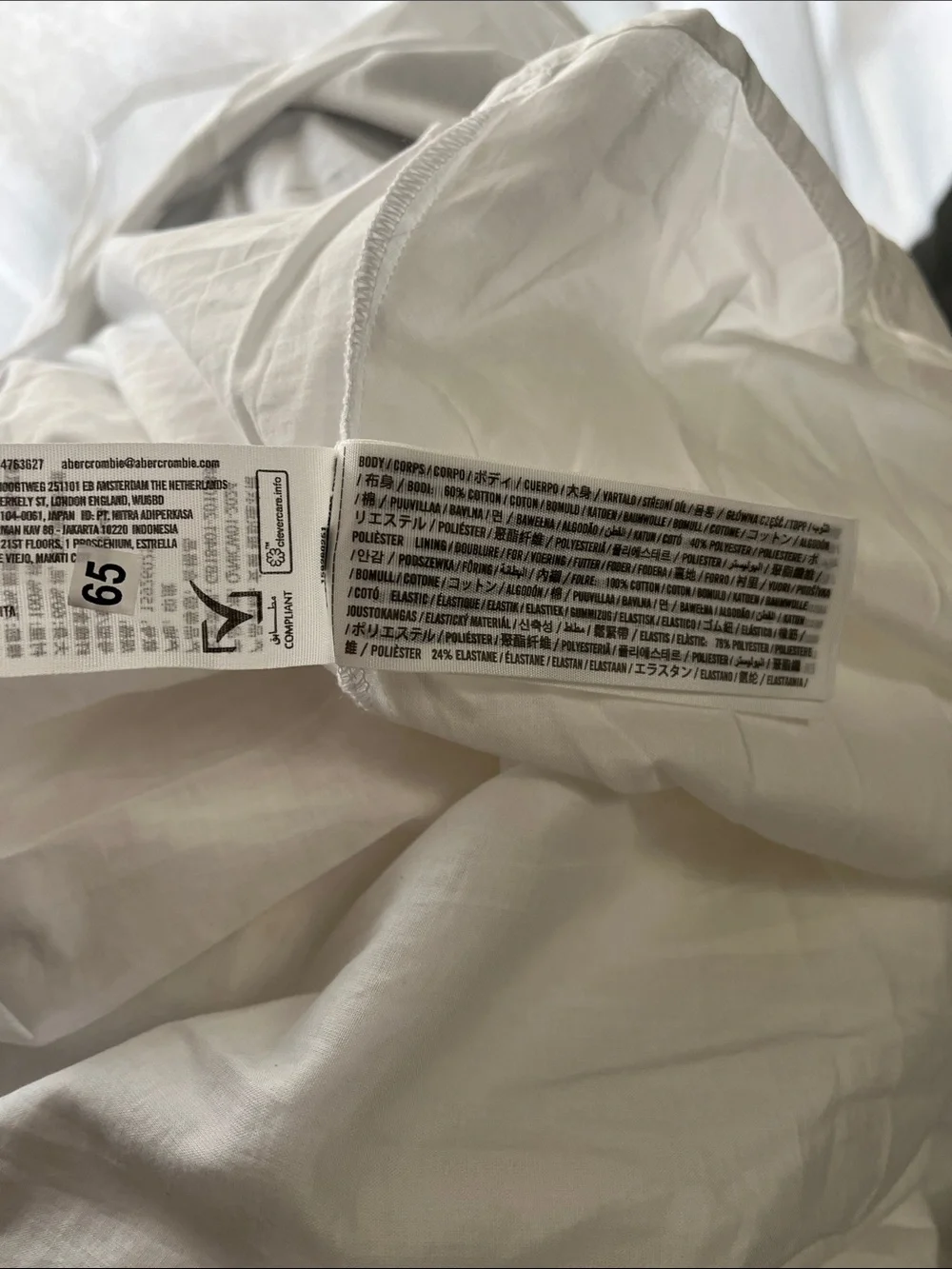 Abercrombie & Fitch lightweight white