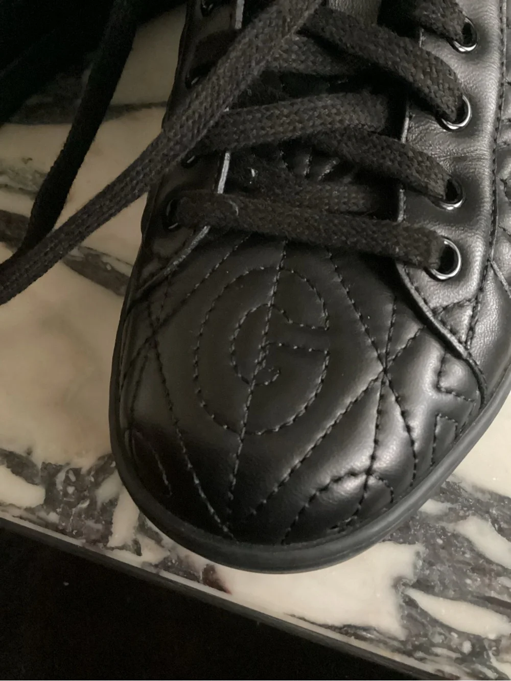 Gucci Ace G Rhombus Quilted Leather Sneakers