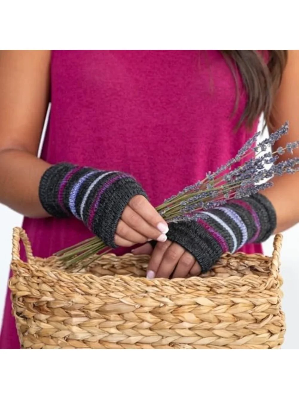 Super Soft Alpaca Wool Fingerless Mittens Gloves - Handmade Fair Trade for