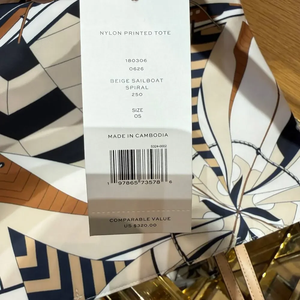 NEW‼️Tory Burch Nylon Printed Tote 180306