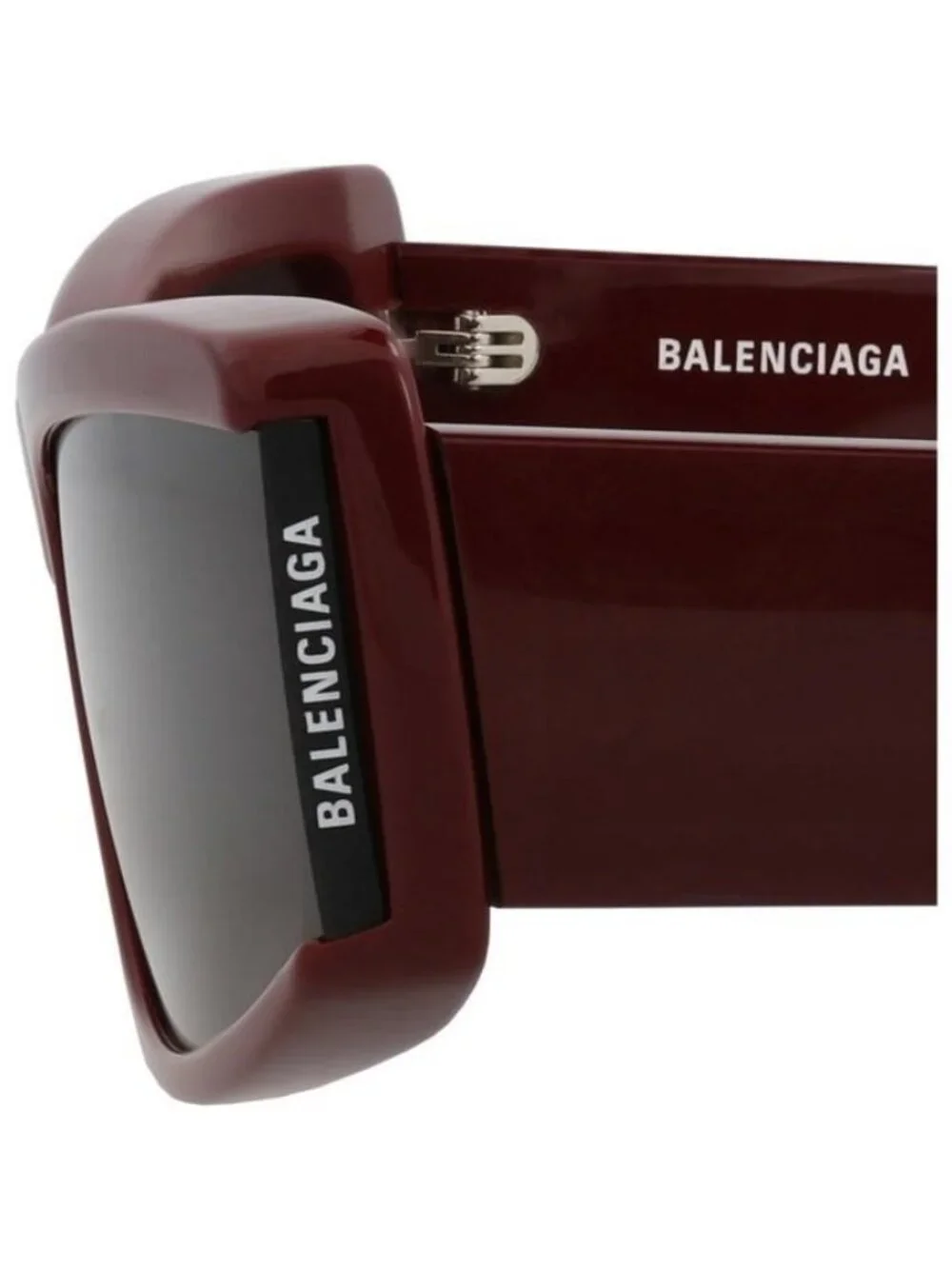 New Balenciaga Unisex Cat Eye Burgundy Burgundy Grey Fashion Designer Sunglasses