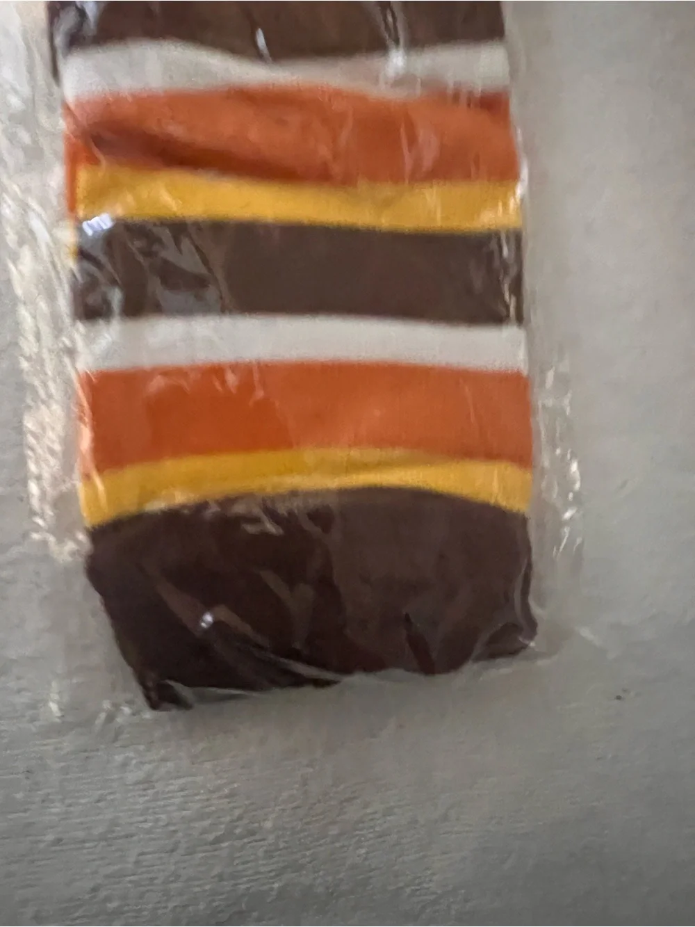 Women's Striped Knee-High Socks in Brown, Orange, Yellow & White