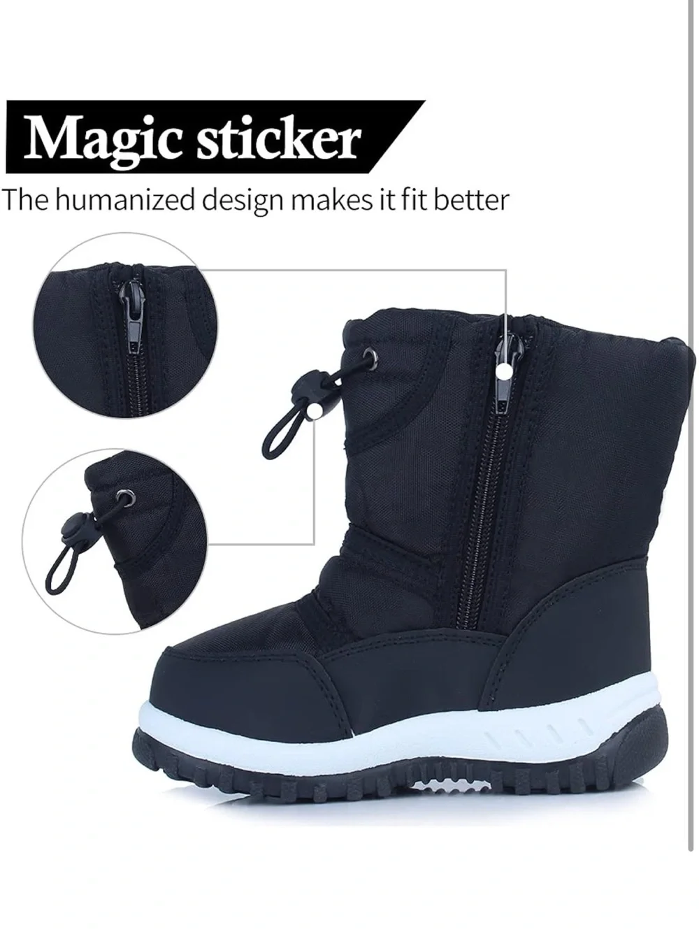 EQUICK Boys Girls Toddler Snow Boots Waterproof Lightweight 23 1062/2