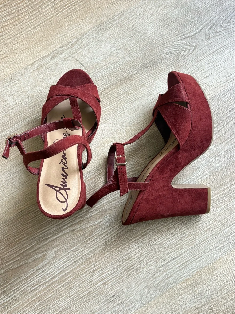 American Rag burgundy finish