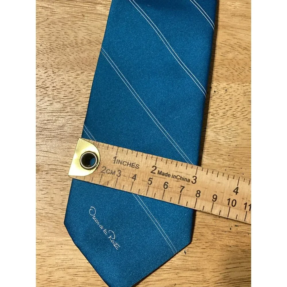 Oscar de la Renta Men’s Blue‎ Striped Dress Tie Classic Business Necktie
