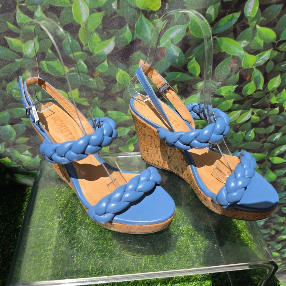 SCHUTZ braided wedge