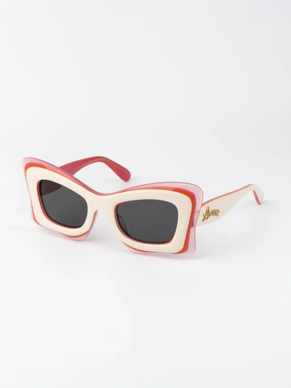 Loewe Women Sunglasses Ivory Pink Grey Cat Eye LW40140U 59A NEW AUTHENTIC