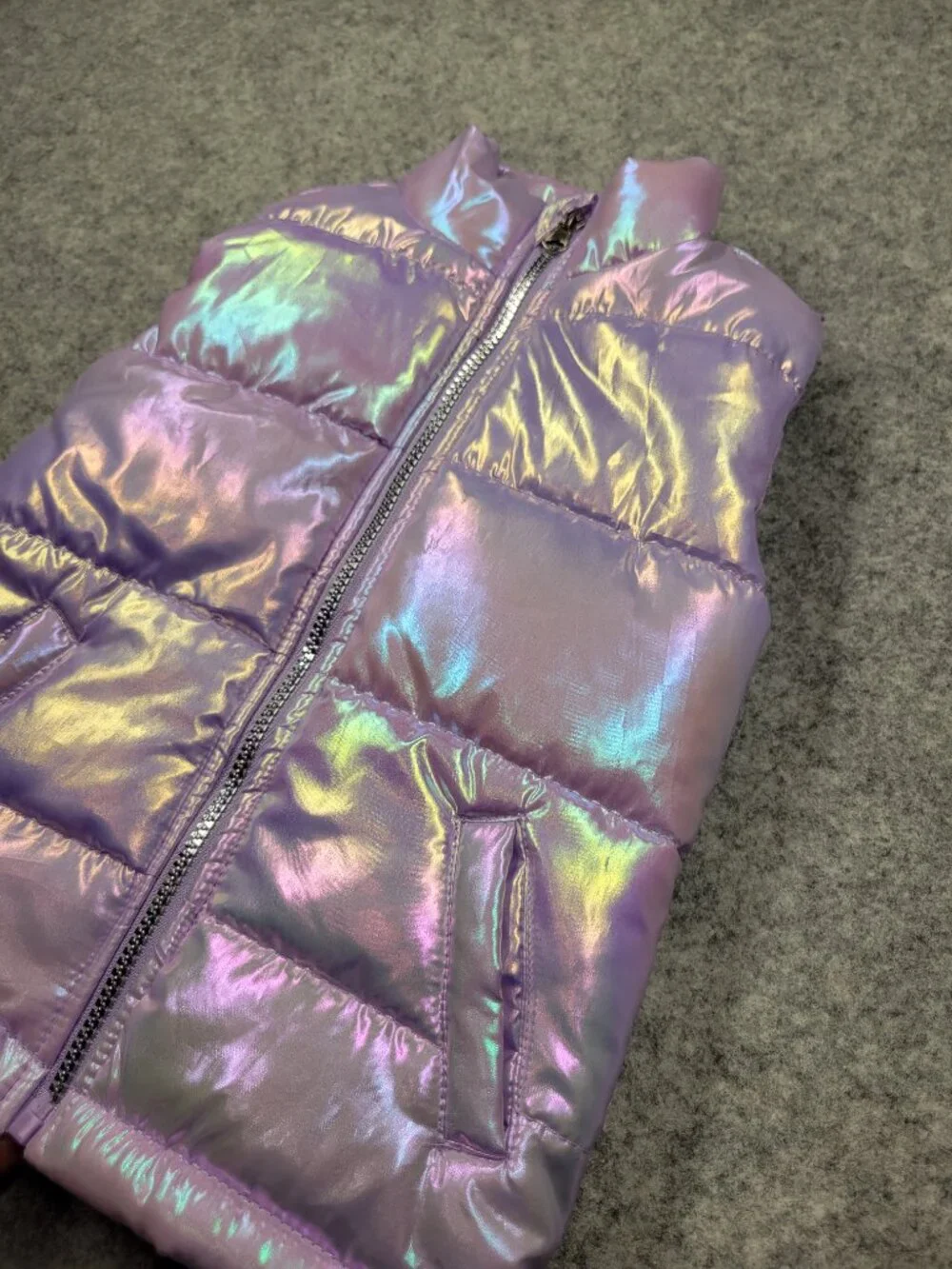 Nicole Miller girls vest size 4 rainbow purple like new condition