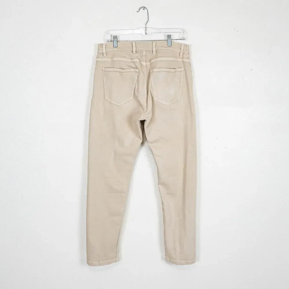 Eleventy Men's Stretch Cotton Denim 5-Pocket Trousers Sand 34