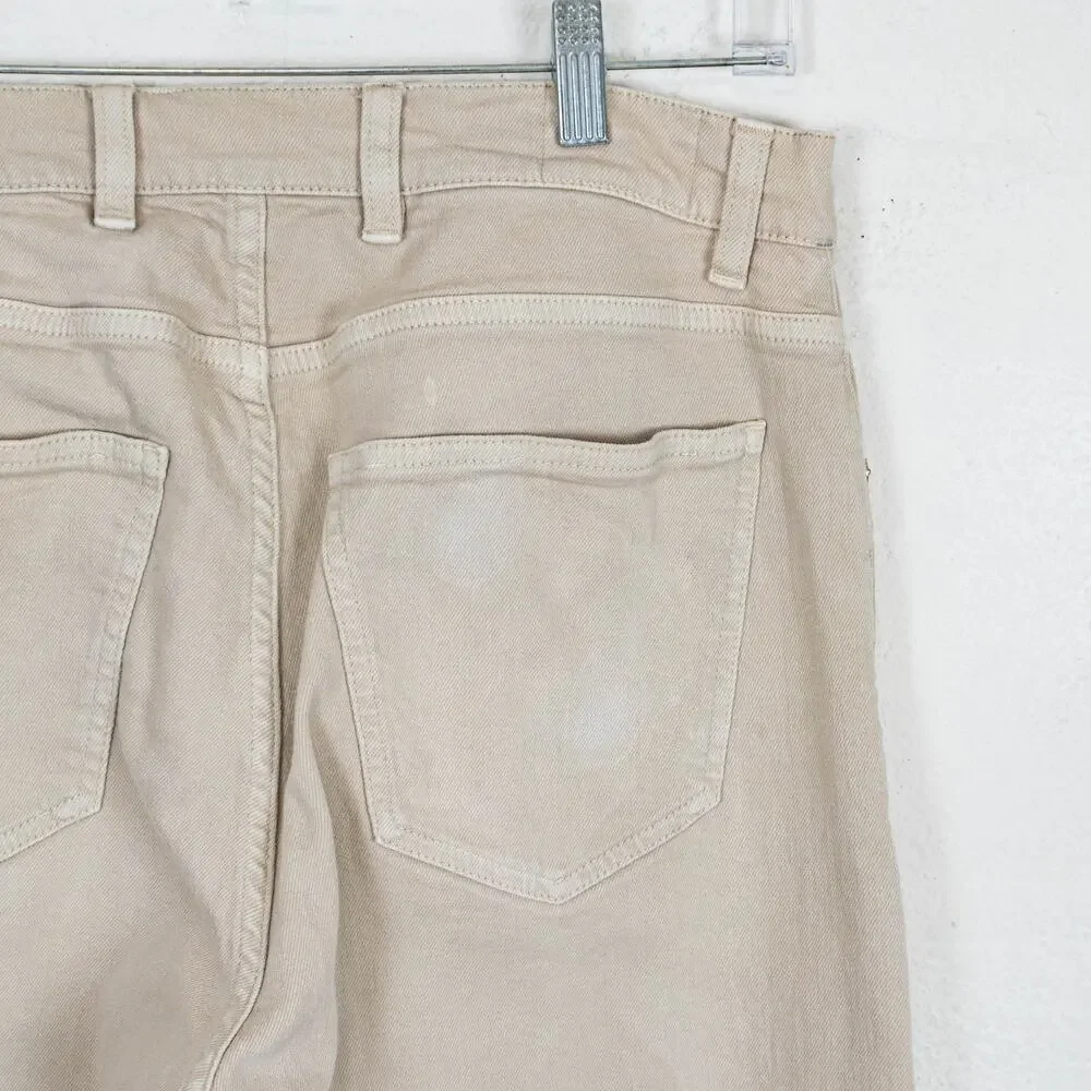 Eleventy Men's Stretch Cotton Denim 5-Pocket Trousers Sand 34