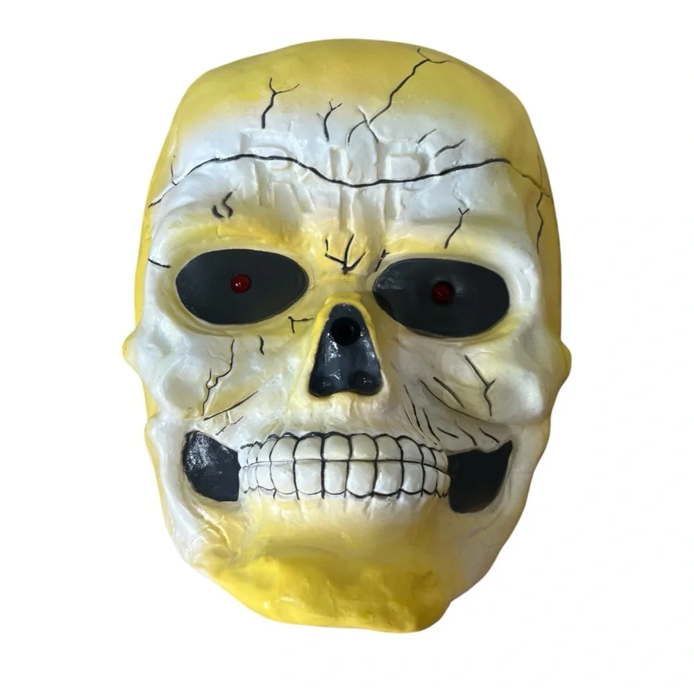 Skull Hanging Wall Plaque Easter Unlimited Fun‎ Word Halloween Prop Motion Rare