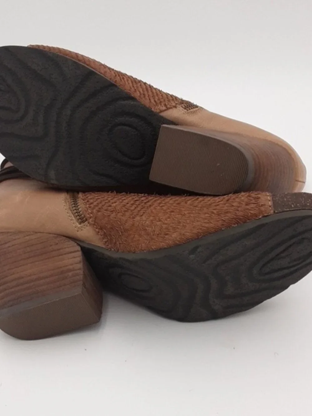 OTBT Women's Vagabond Open ToeBooties Brown Ankle chunky Y2K festival women 8.5
