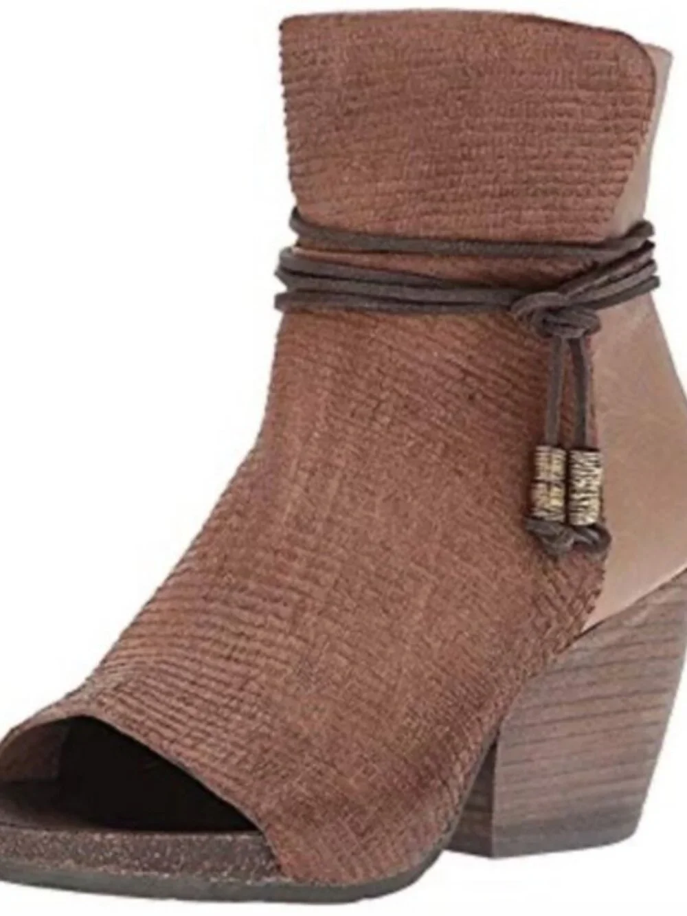 OTBT Women's Vagabond Open ToeBooties Brown Ankle chunky Y2K festival women 8.5