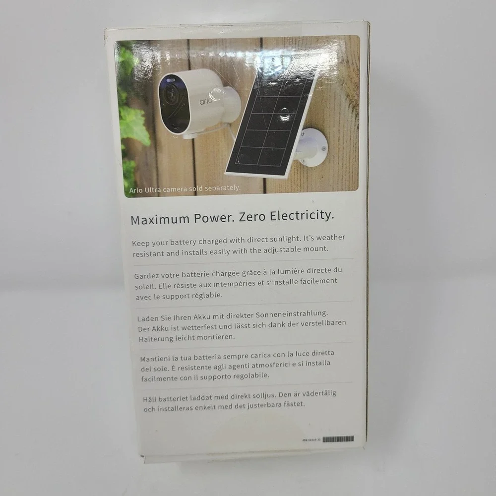 Arlo VMA5600-20000S White Solar Panel Charger - Ultra, Ultra 2, Pro 3, Pro 4