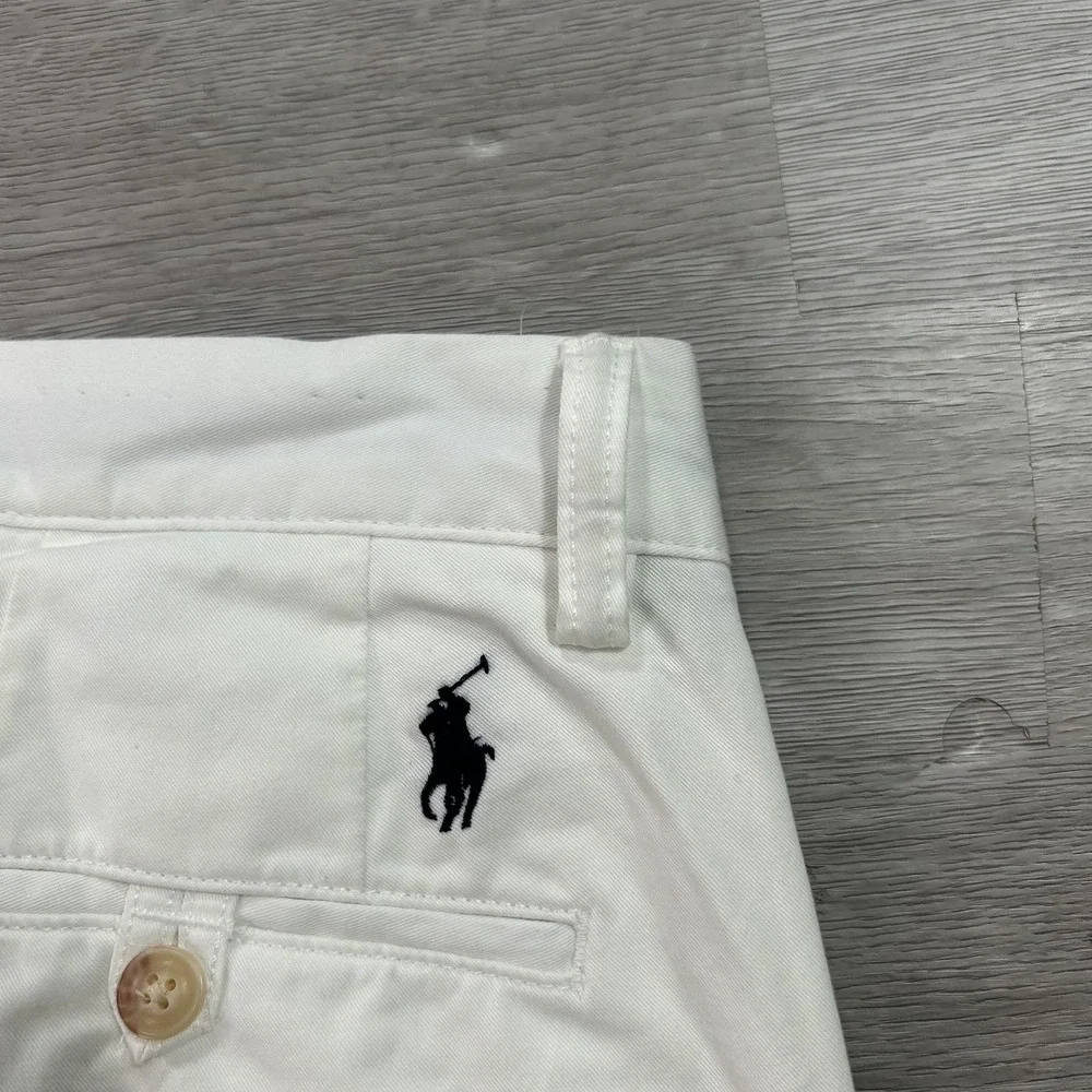 Polo Ralph Lauren Pants Mens 30x30 White Stretch Slim Fit Chino Casual Everyday