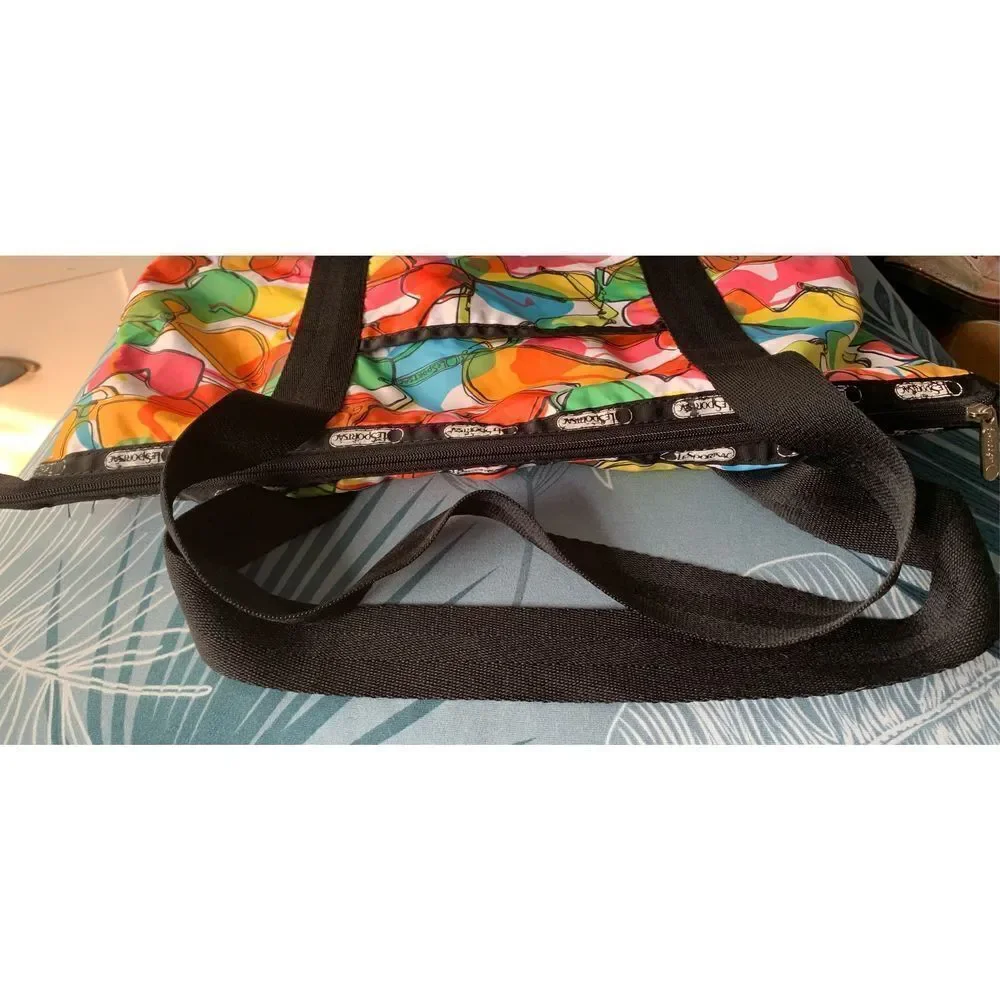 LeSportSac shoulder Bag TOTE PURSE colorful sunglasses BEACH WORK SCHOOL