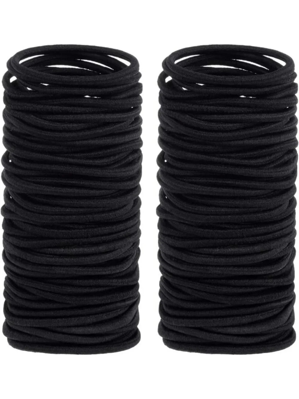 200 Pcs Black Hair Ties - Small Elastic Bands for Thick & Thin Hair, Bulk Set
