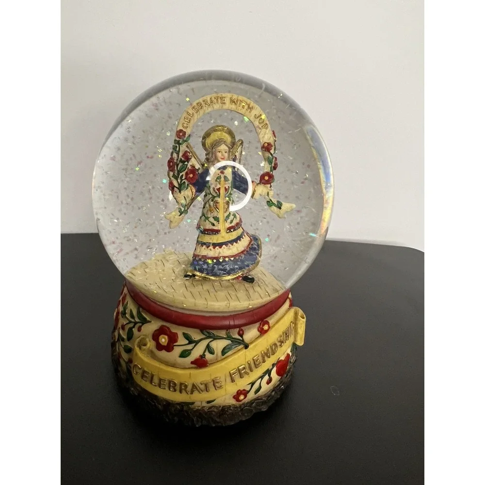 Vintage‎ Musical Snow Globe Celebrate Friendship