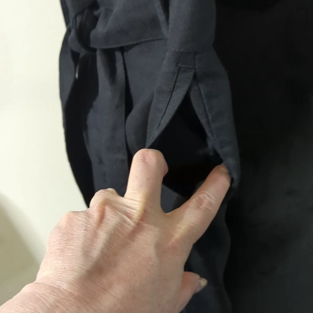 Aritzia Wilford Black Tie Crop Pants