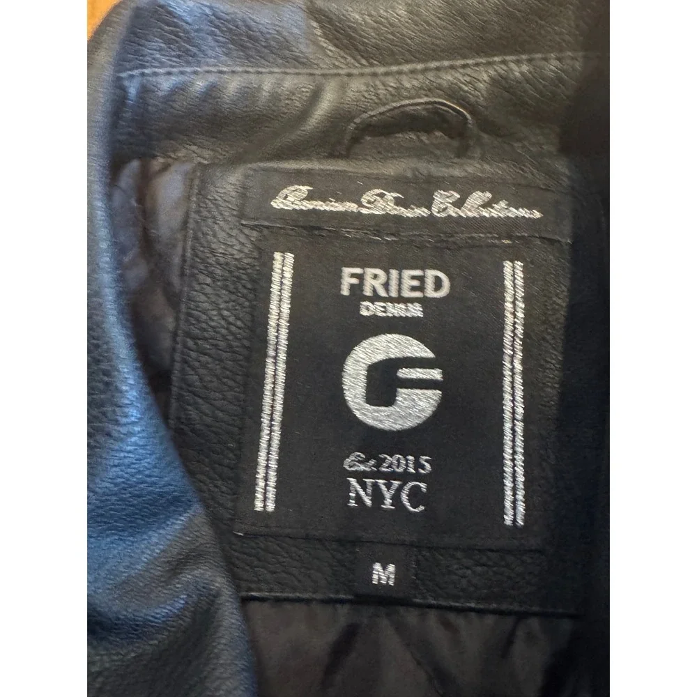 Fried Denim NYC Plaid and Faux Leather‎ Jacket. Size M