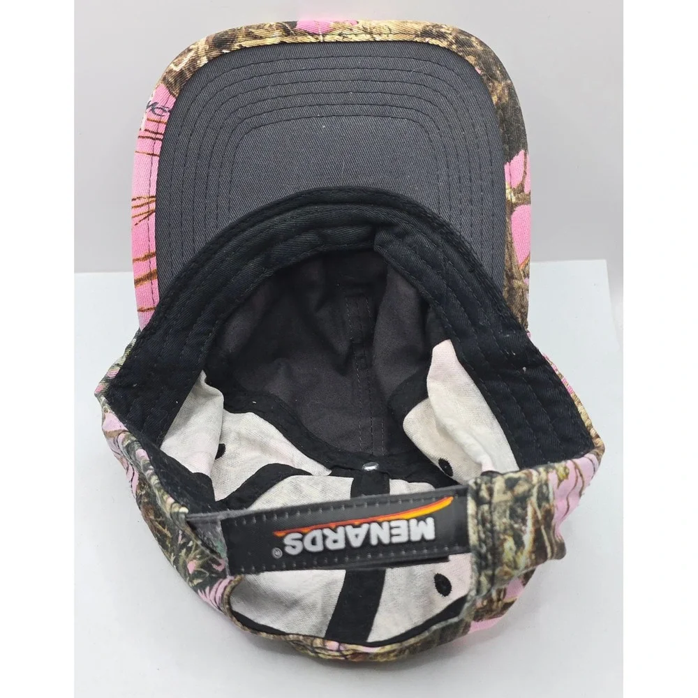 Menards‎ Pink Camo Hat Cap Women's Logo Strapback Camouflage