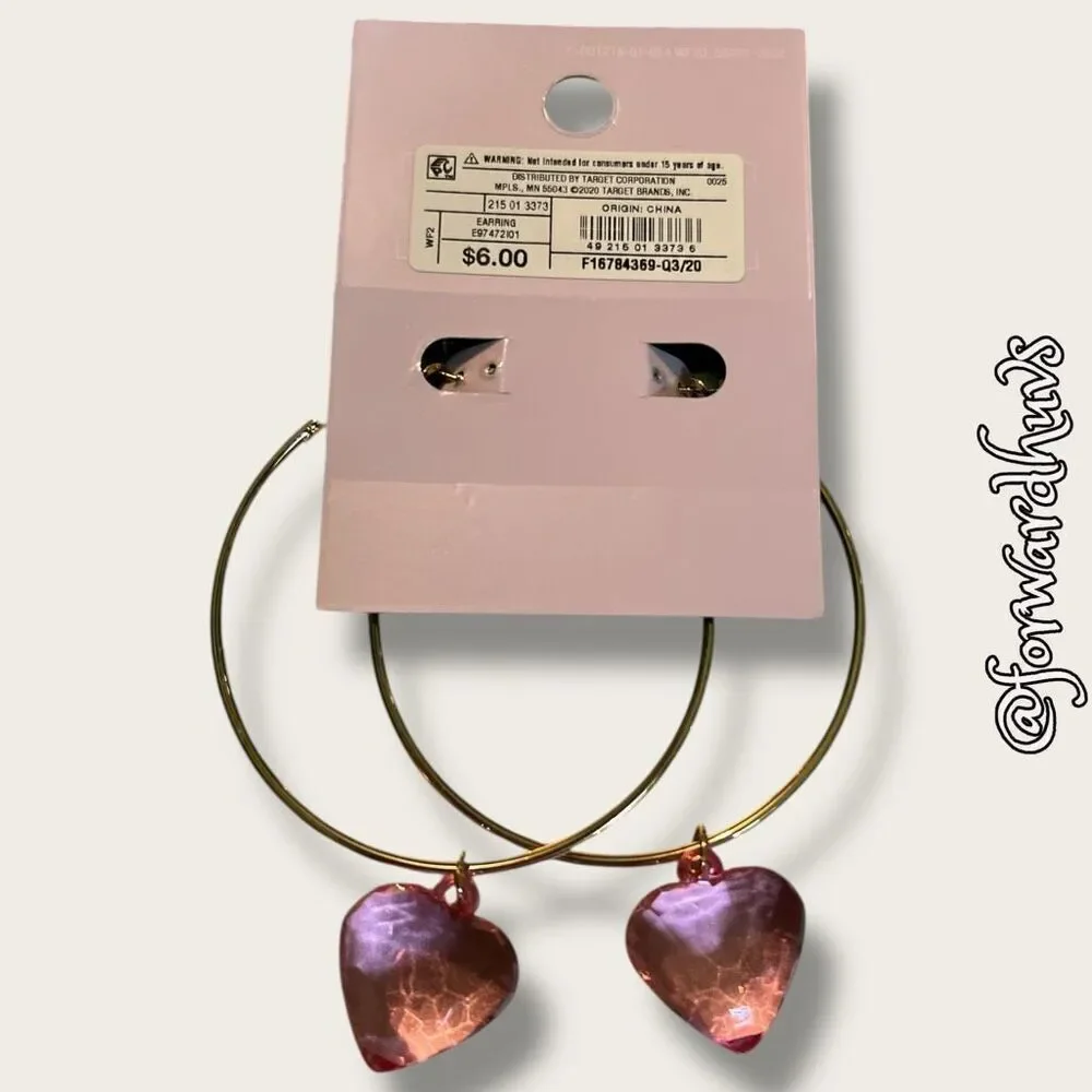 Bundle Sale 3 for $15 | Wild Fable Nickel-Free Gold Tone Hoop Earrings with Pink