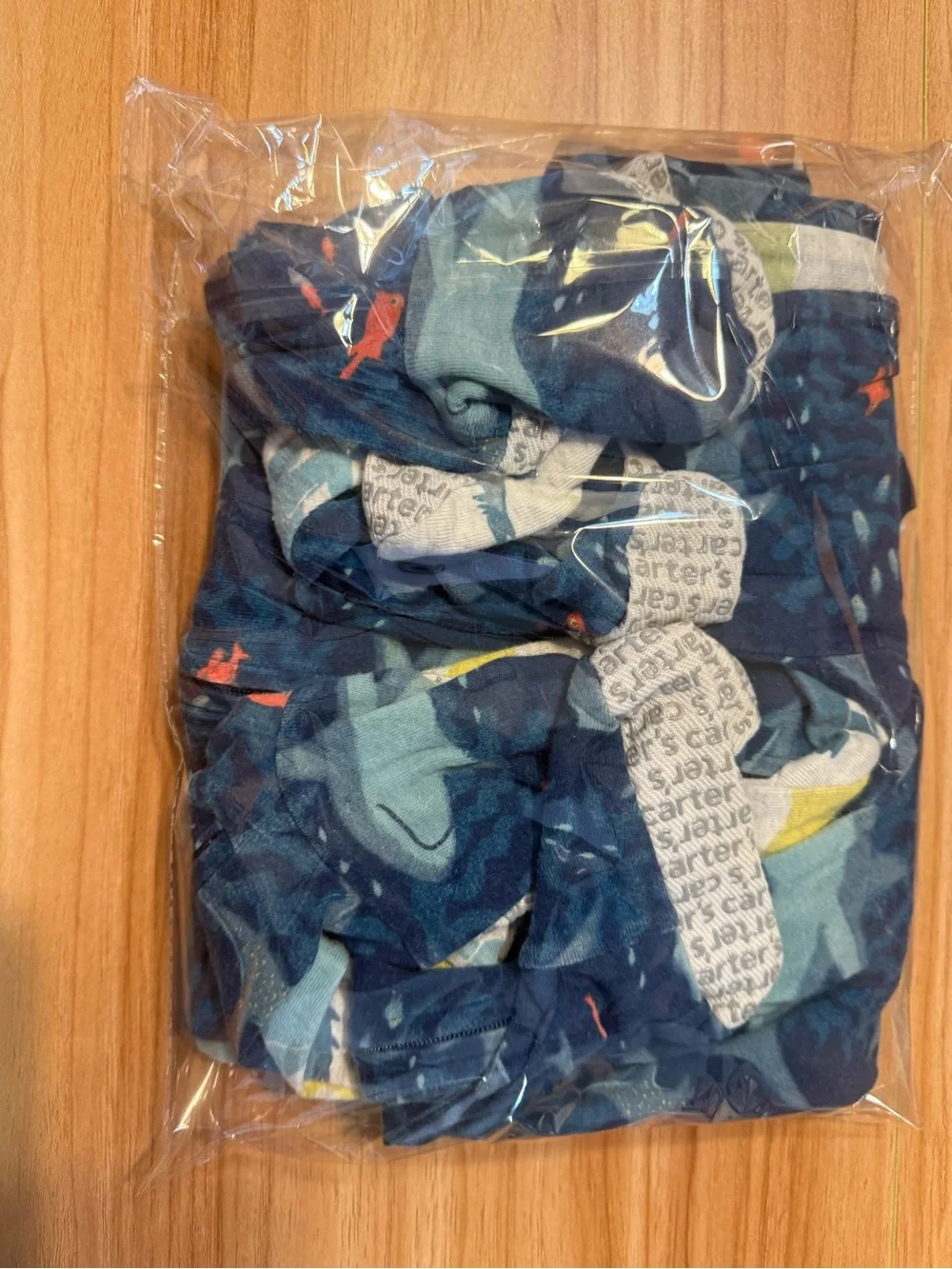 Kids Dinosaur Footed Pajamas - Blue & Cream