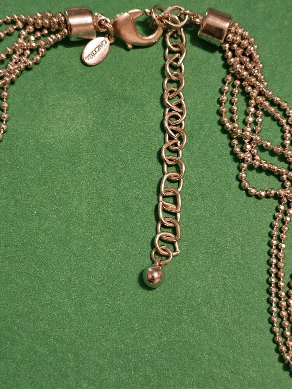 Chico's Silver Multi-Strand Bar Necklace