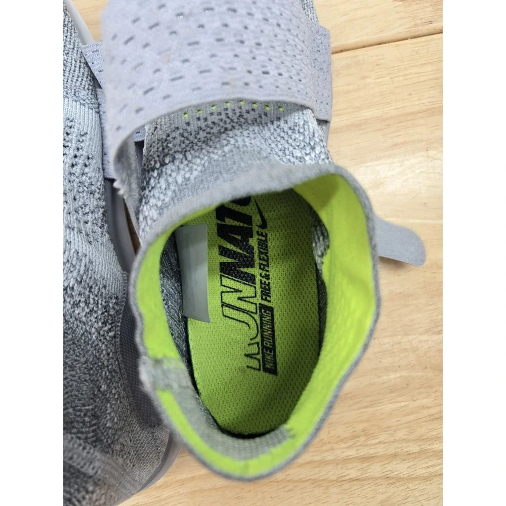 Nike Free RN Motion Flyknit 2017 Wolf Grey Volt 880846-002 Women's Sz 7