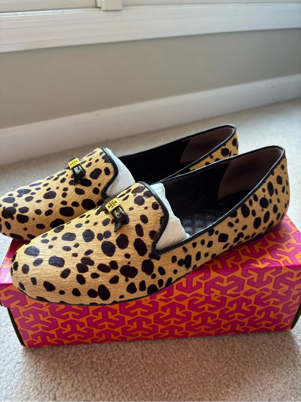 Tory Burch Cheetah Print Slip-On Loafers