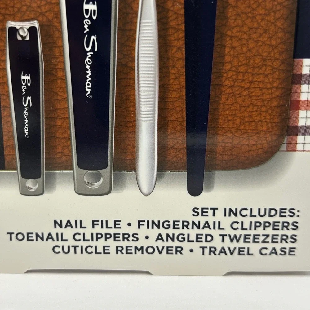 Ben Sherman Travel Grooming Set 5-Piece Manicure Kit with Case New