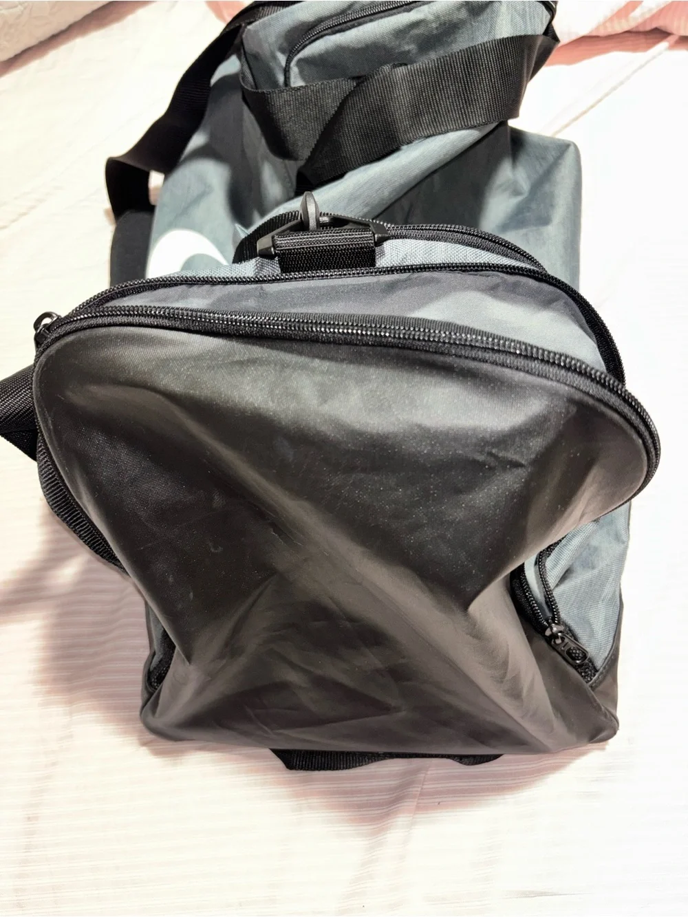 Nike Grey and Black Duffel Bag - good condition
