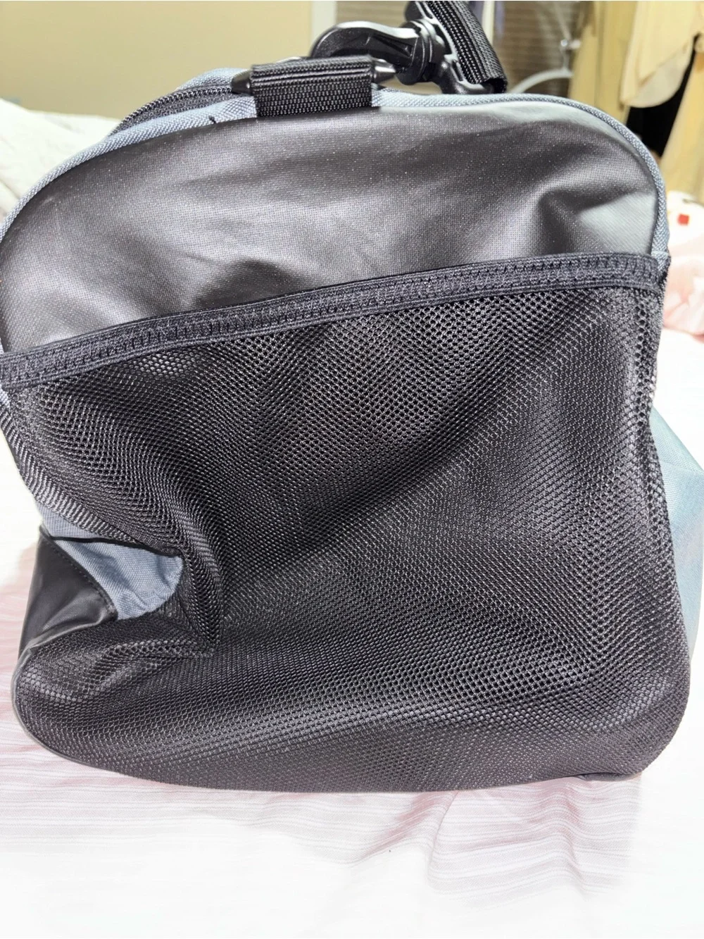 Nike Grey and Black Duffel Bag - good condition