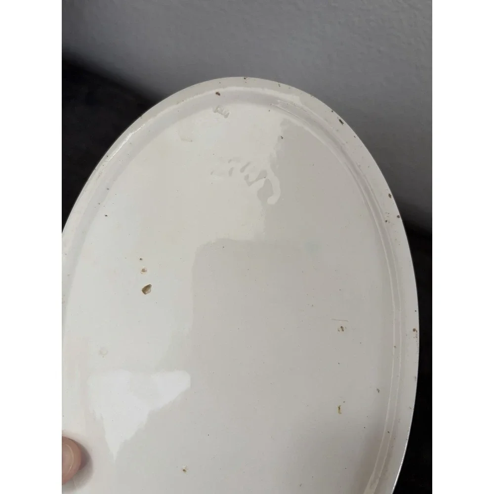 Rare Antique White Porcelain Ceramic Round Hinged Storage Box 8