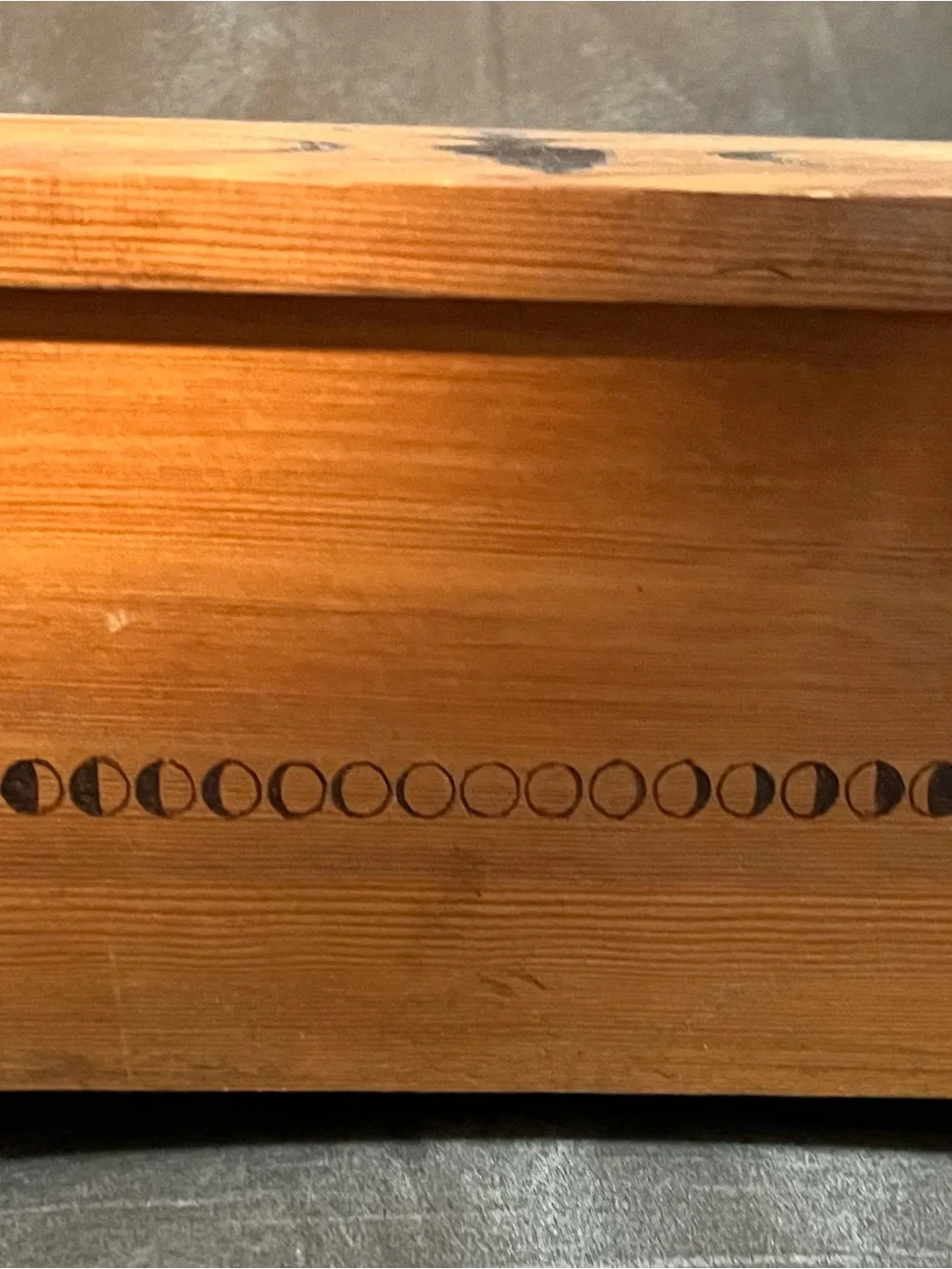 Hand Crafted Black Triple Moon Goddess Wood Plaque