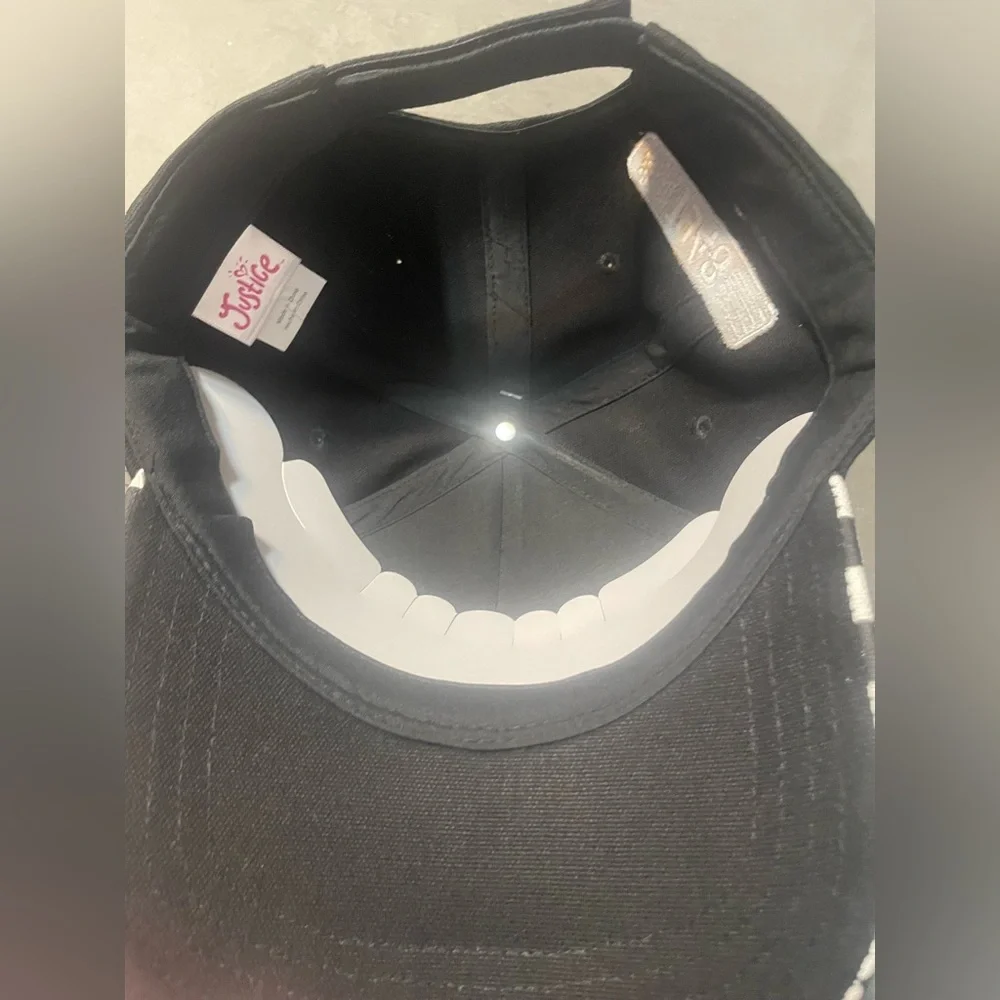 NWT Justice x NASCAR Girls‎ Adjustable Baseball Cap Checkered Racing Hat OSFM