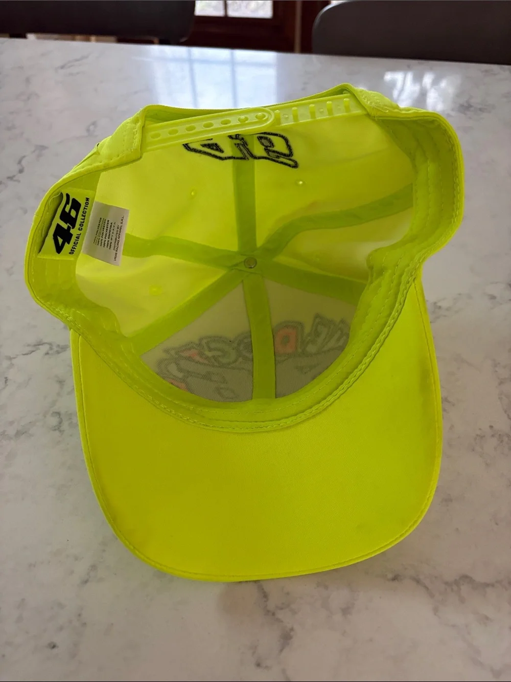 Valentino Kids Neon Yellow 46 Logo Baseball Cap