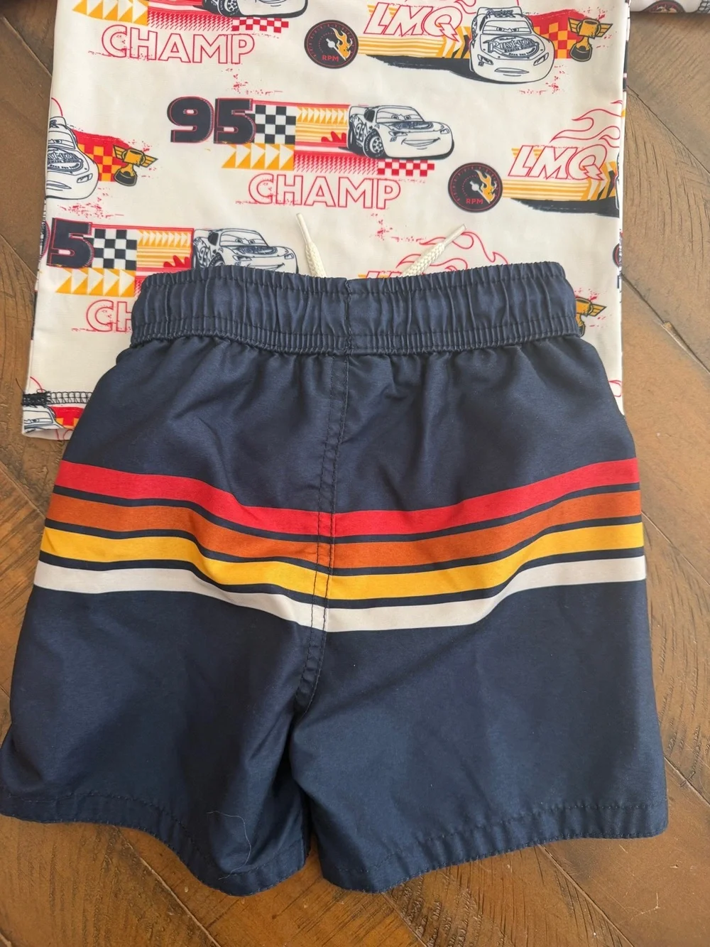 Lightning McQueen Rash Guard & Trunks Set