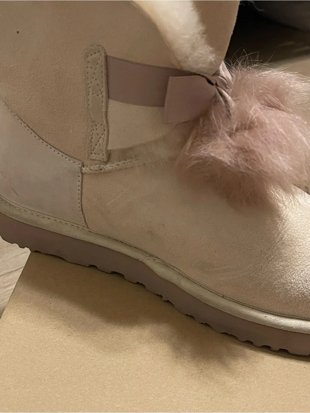 UGG bow pink boots