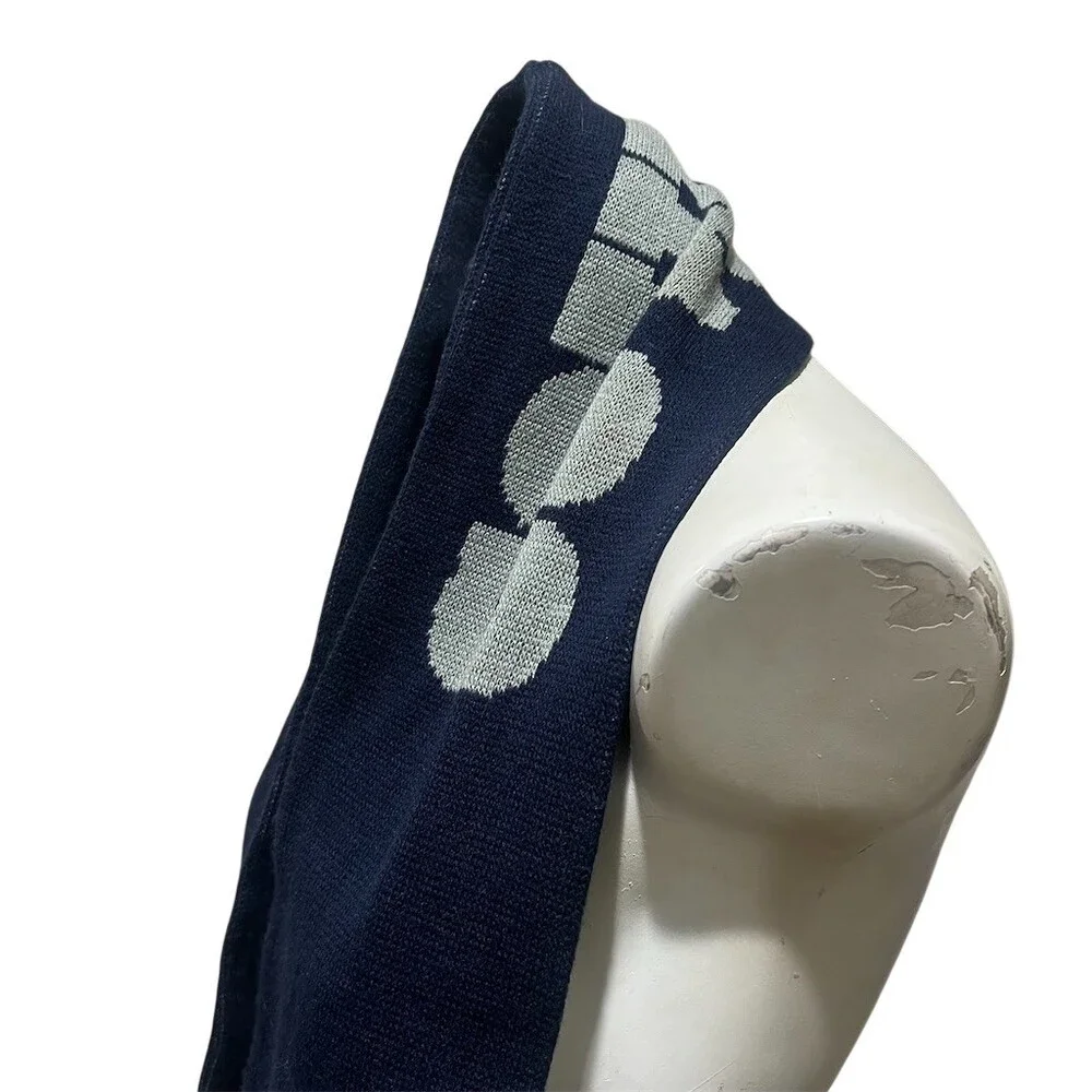 Dallas Cowboys FOCO Scarf One Size Blue Gray Striped Star Logo Fringe