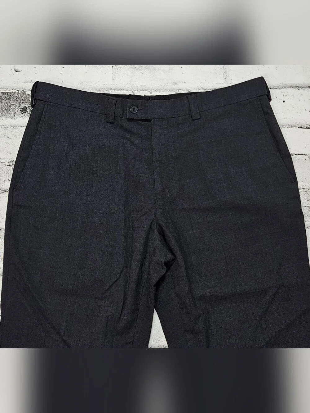 Haggar Charcoal Dress Pants Classic Fit Flat Front Men's 38