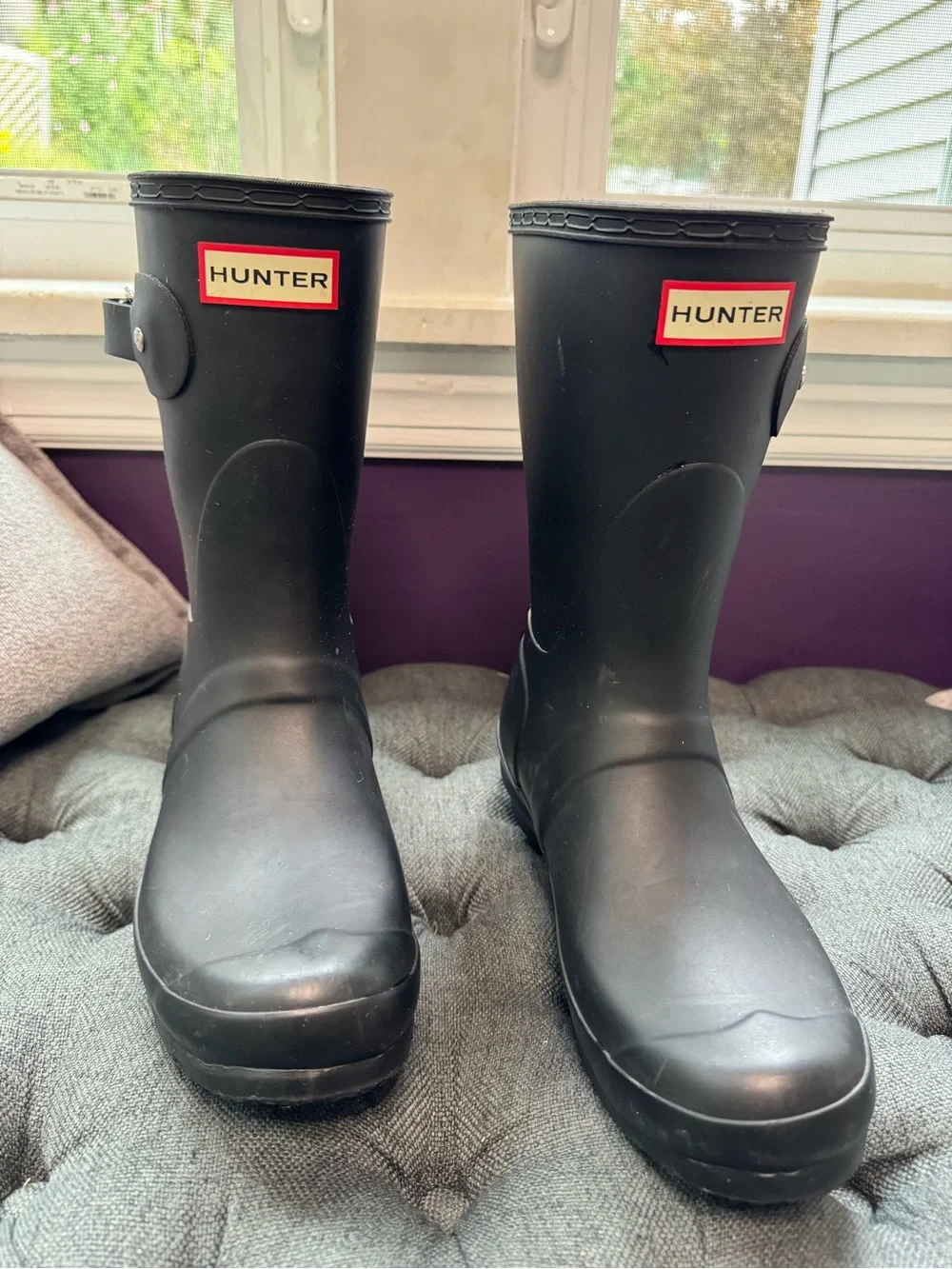 Hunter Women's Black Short Rain Boots